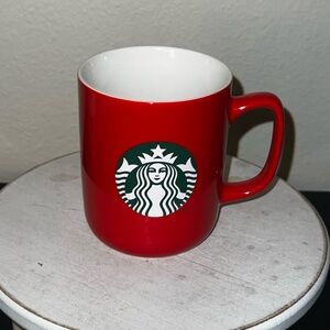 Starbucks 2021 Holiday/Valentines Day Bold Red Ceramic Mug w/Handle 11oz